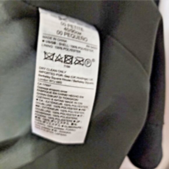 Banana Republic Charcoal Gray V-neck 3/4 Sleeve Wrap Dress Size 00P NWT - Picture 6 of 8